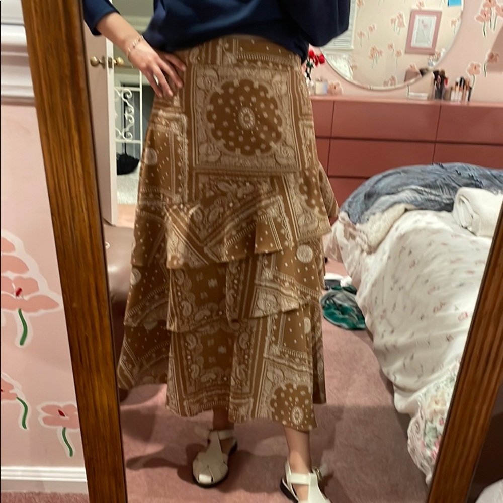 Brown Women's midi Skirt